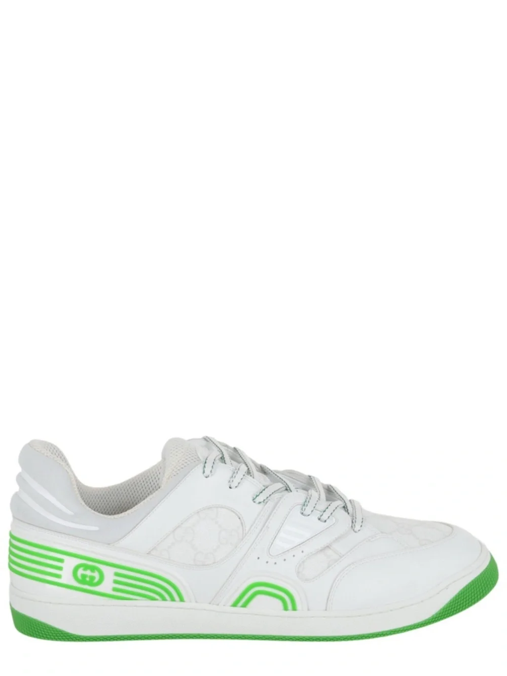 Gucci Basket Leather Low-Top Sneakers 14.5